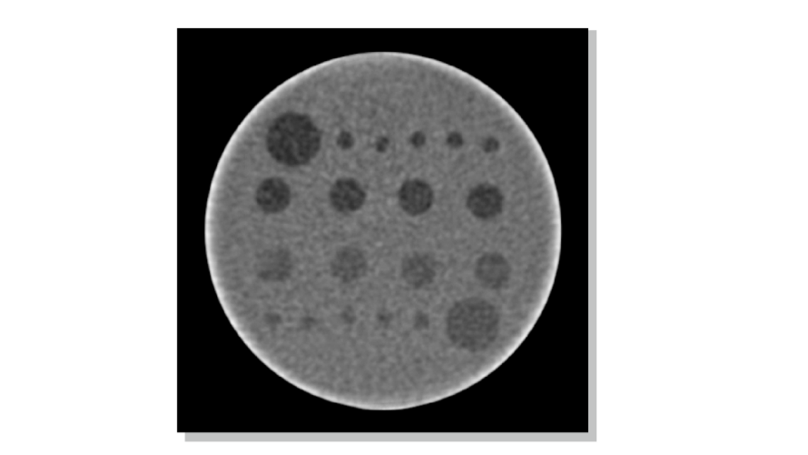 2D low contrast QRM phantom CT-scan